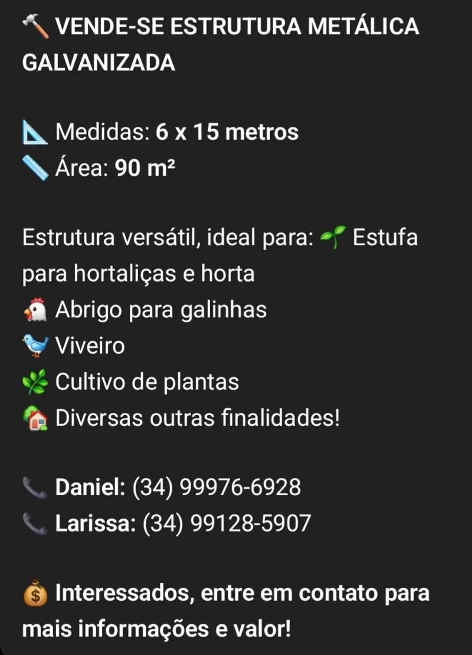 Estrutura metálica galvanizada