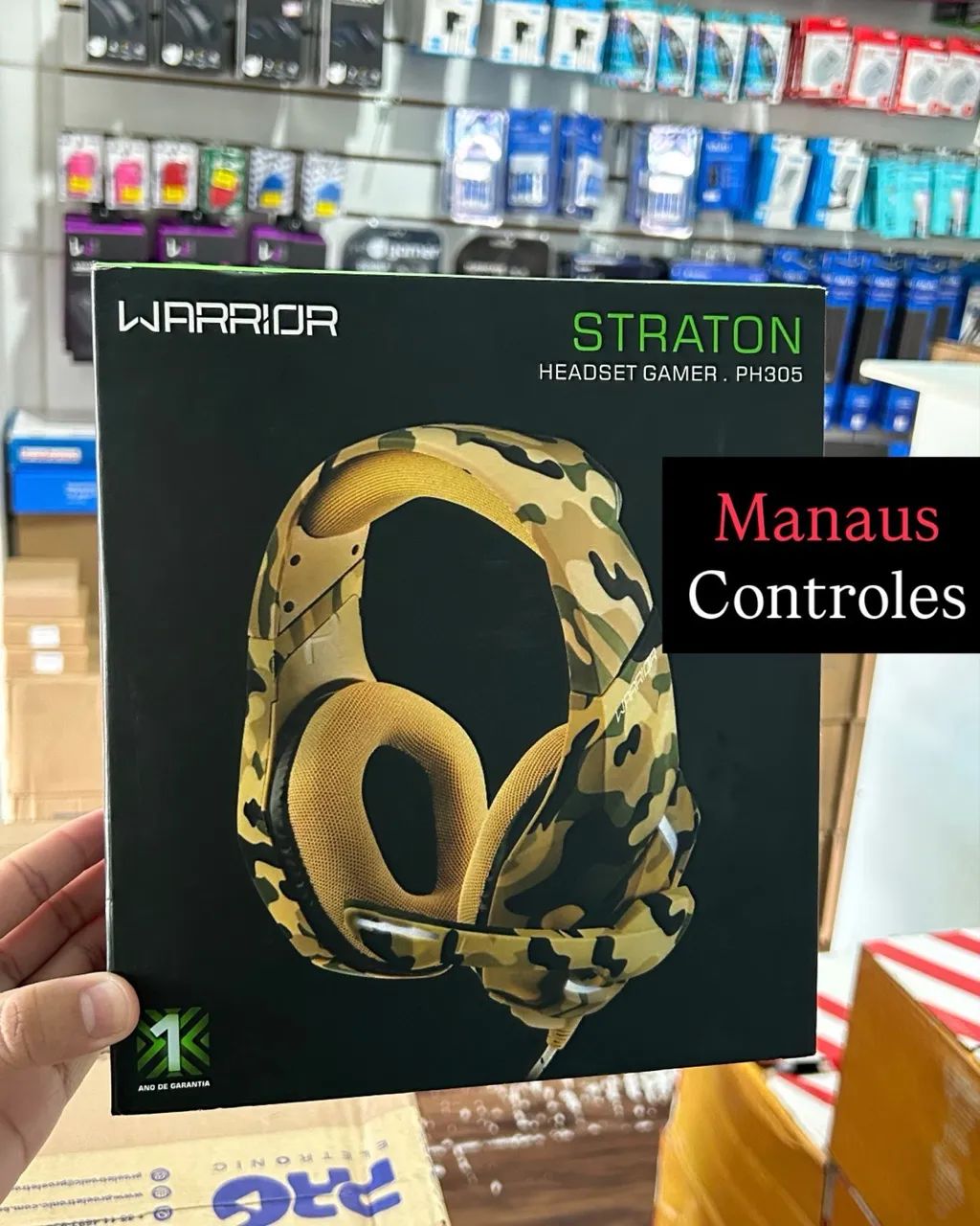 Headset com fio USB PH305 com microfone Straton Warrior  - Foto 3
