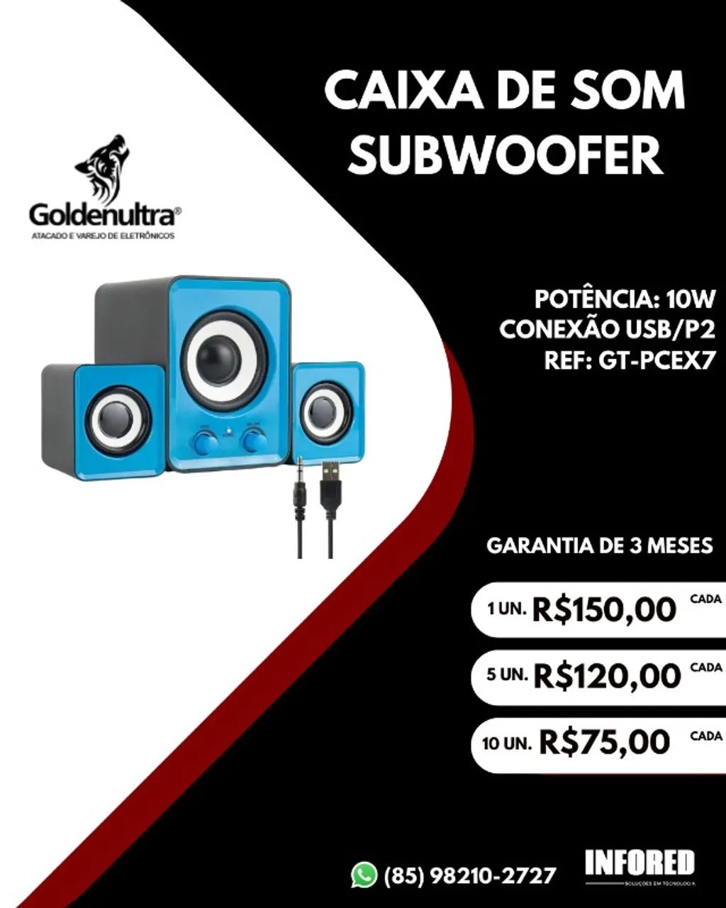 Caixas de Som Subwoofer para PC - Foto 3