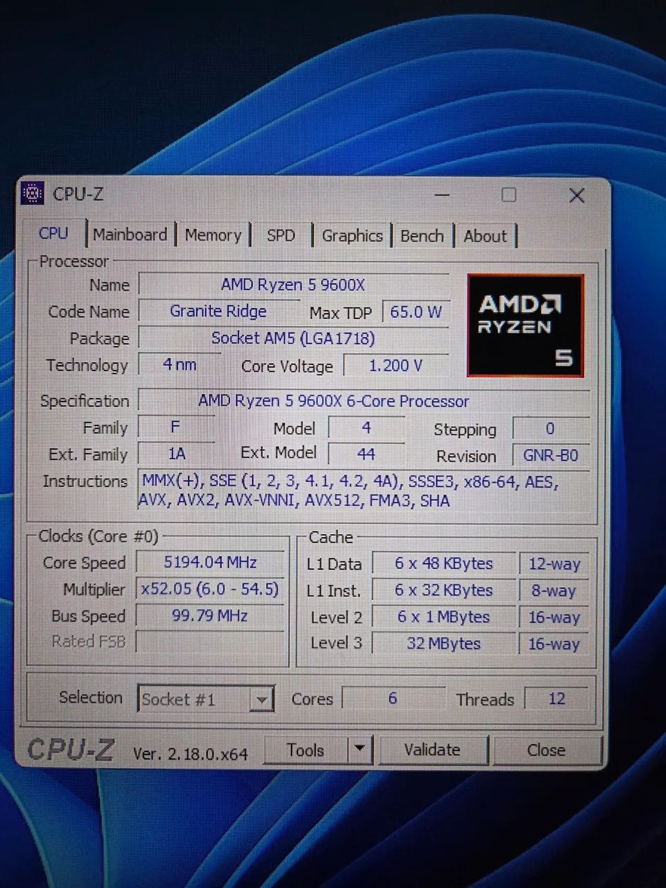 Processador AMD Ryzen 5 9600x  - Foto 3