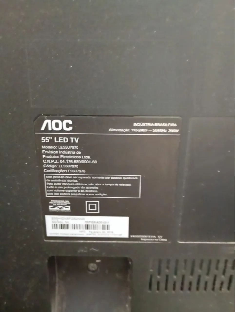 Tv Smart AOC 4k 55 polegadas com defeito  - Foto 2