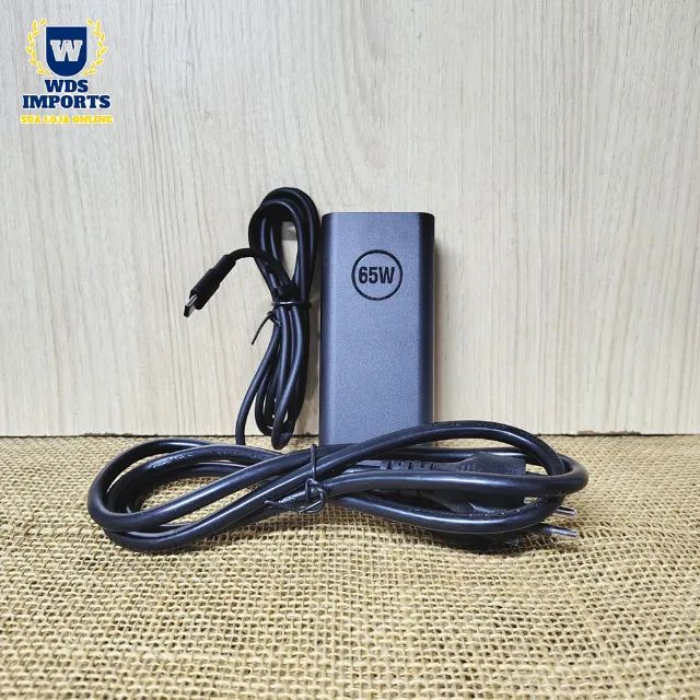 Fonte Carregador Compatível Notebook Dell 65w Tipo Usb-C