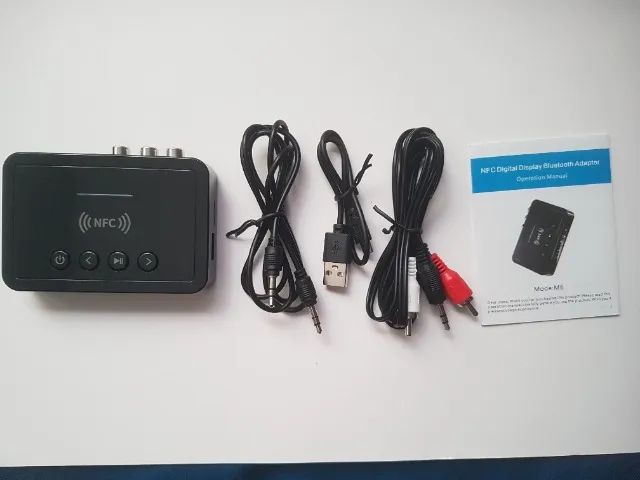 Receptor e Transmissor de Áudio Spdif Nfc Usb Fm Bluetooth 5.0 M6 - Foto 4