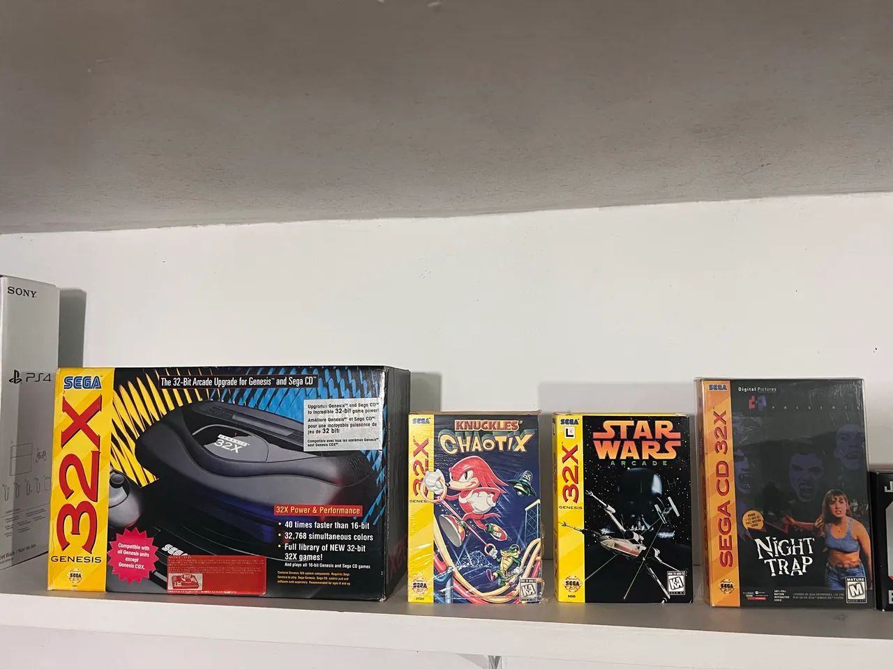 Sega 32x + Sonic Chaotix + star wars + Night Trap cd lacrado
