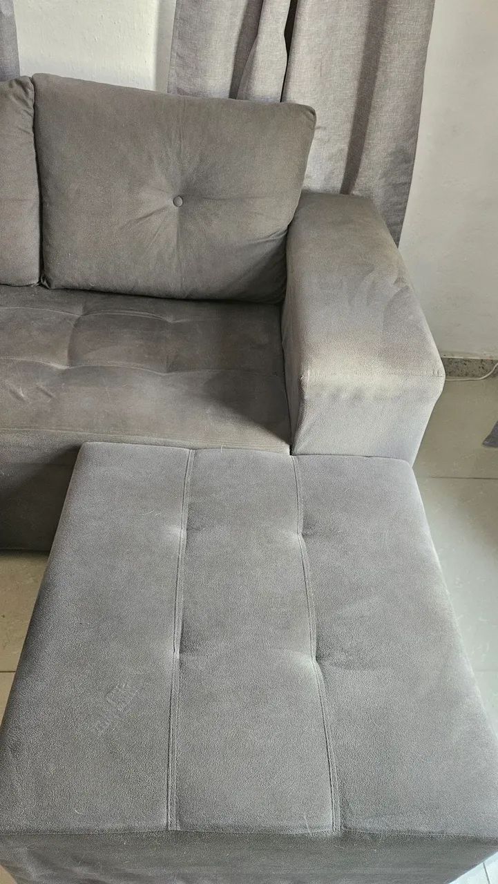 Sofá 3 lugares 2.50M Cinza - Foto 5