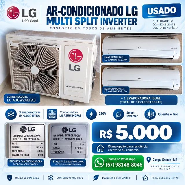 Ar-condicionado tri-split LG