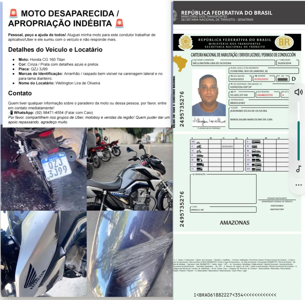 Moto roubada