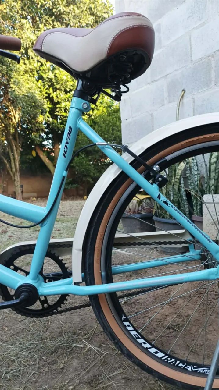 Bicicleta Retrô Feminina com cesta - Foto 4