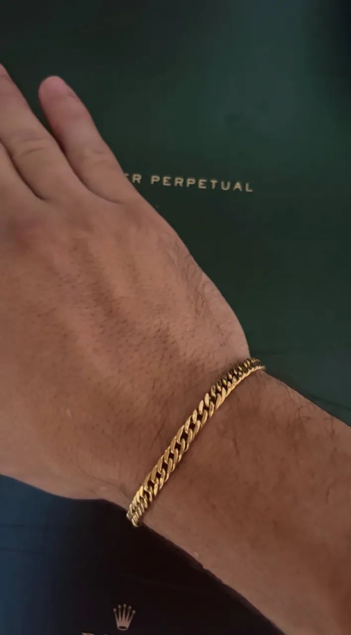 Pulseira de ouro top e volumosa  - Foto 3