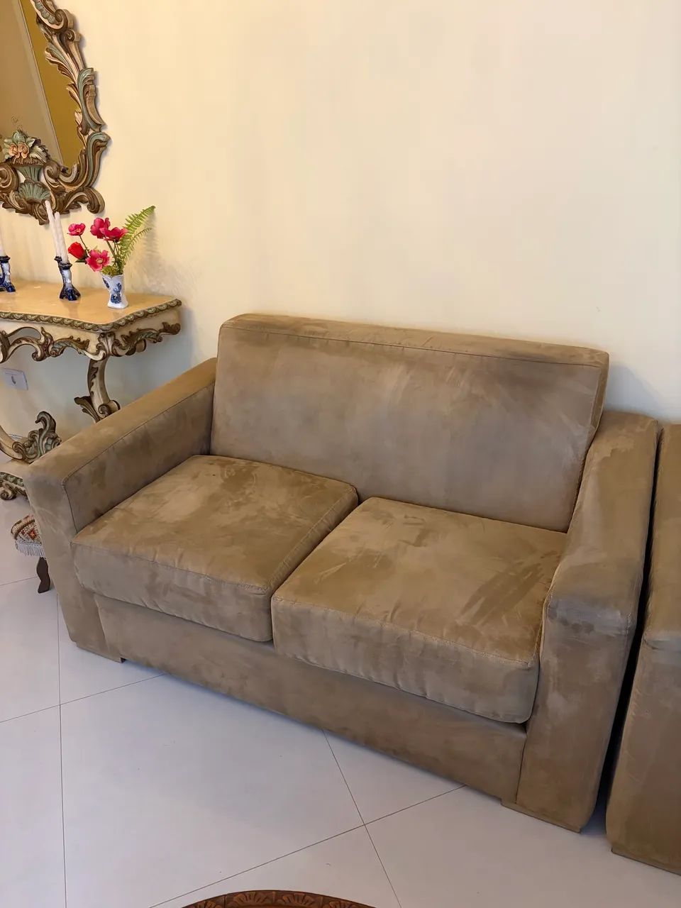 2 sofás lindos de 2 lugares! R$ 400 cada! - Foto 3