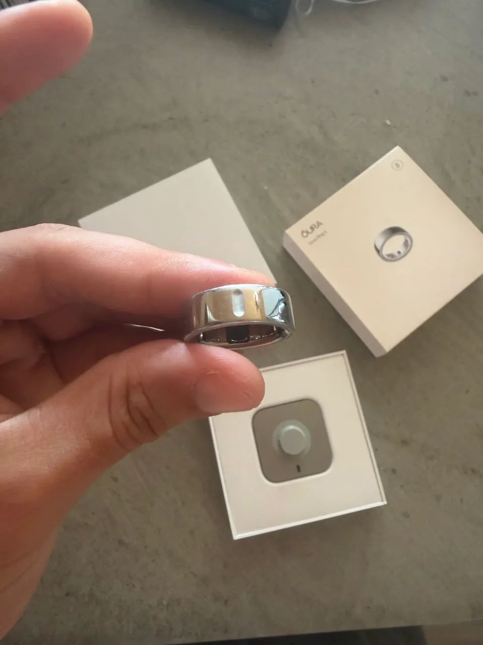 OURA RING SIZE 8 PRATA - Foto 4