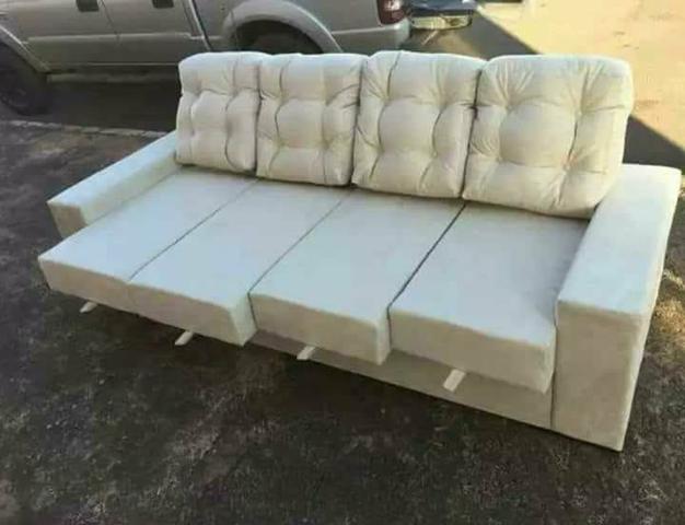 (SUPER PROMOÇÃO) - Sofa C/04 Assentos Retrátil NOVO - Foto 4