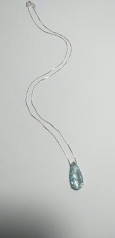 Colar pingente gota PRATA 925 - Foto 2