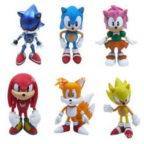 6 Miniaturas Sonic The Hedgehog/ Werehog Tails Mega Drive