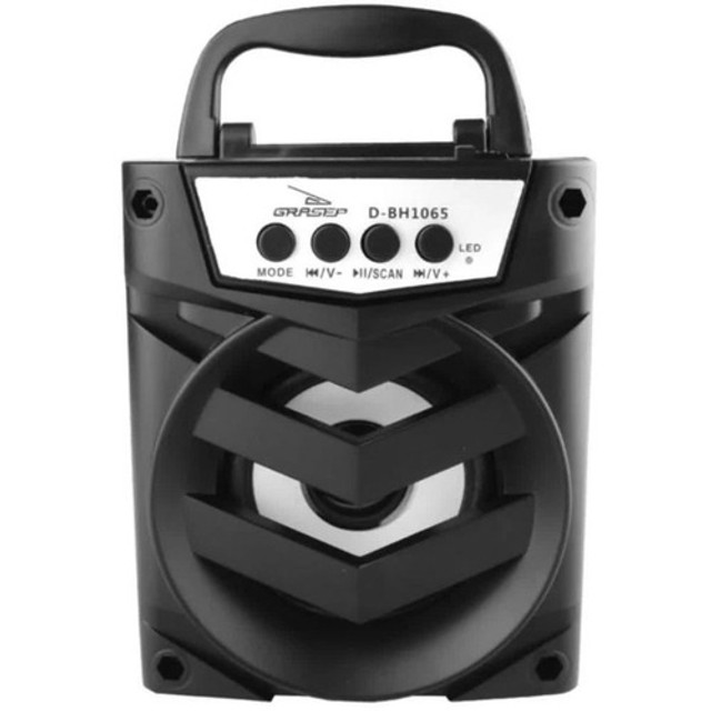 Caixa De Som Bluetooth Hi-fi Usb Rádio Preta D-bh1065 Grisep - Foto 2