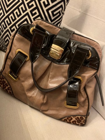 Bolsa marrom com animal print  - Foto 5