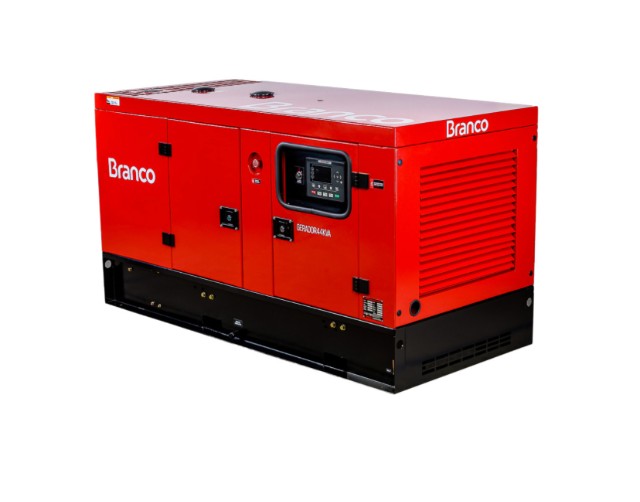 Gerador a Diesel Branco BD 44000 E3S Trifásico Cabinado ATS integrado