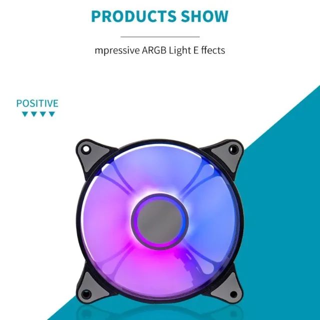 Kit 5x Fans Aigo Ar12 Pro RGB 74cfm