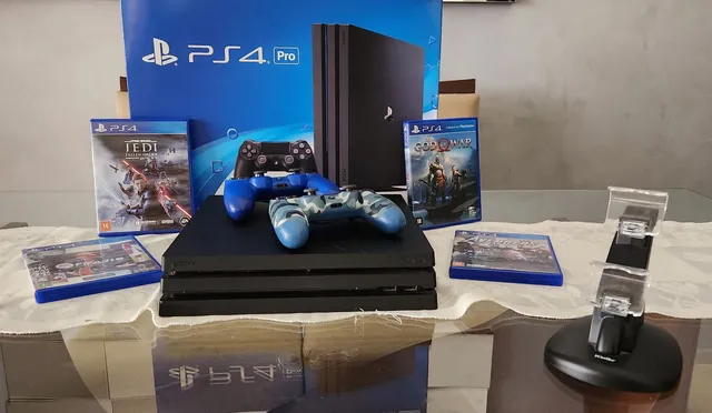 Playstation 4 Ps4 Slim Original + PS Plus Deluxe 300 Jogos Originais