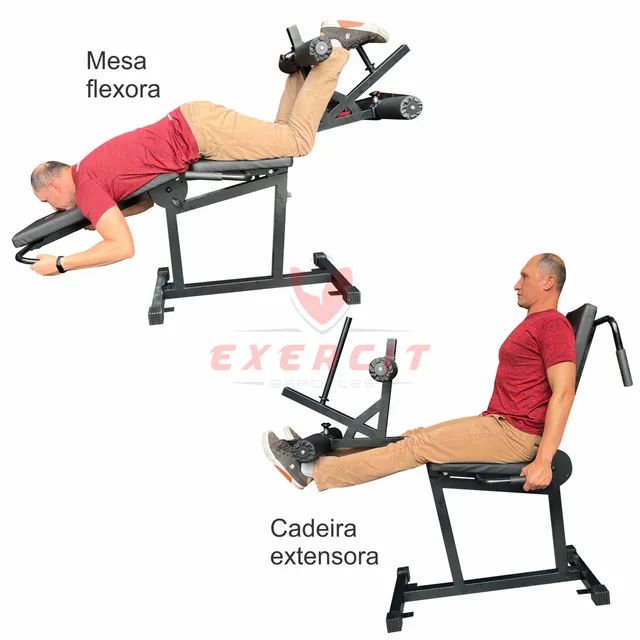 Cadeira Extensora e Flexora Exercit 2.0 reforçada - Esportes e