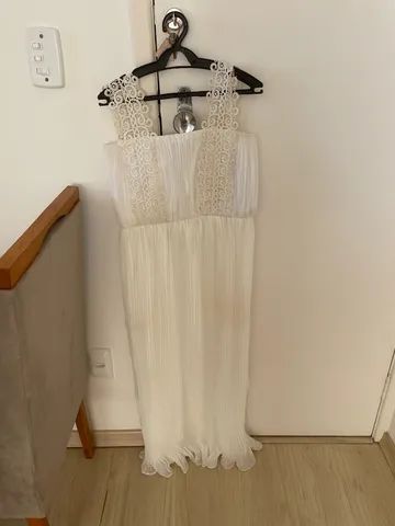 Vestido beje longo - Foto 5