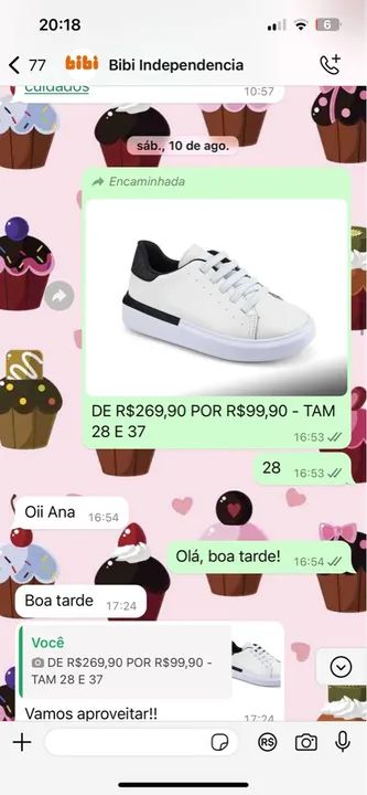 Tênis Infantil - Branco com Preto - Foto 4