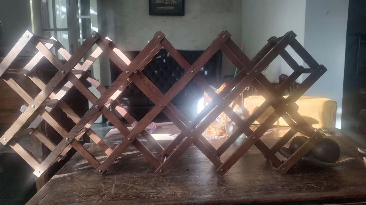Adega de Vinho de Madeira dobrável - Organize sua coleção!