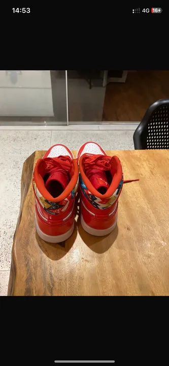 Air Jordan Vermelho Tamanho 40 - Pouquíssimo Uso - Foto 3