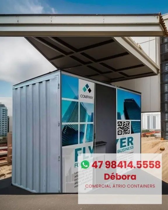 Container home escritório desmontável com aberturas  - Foto 4