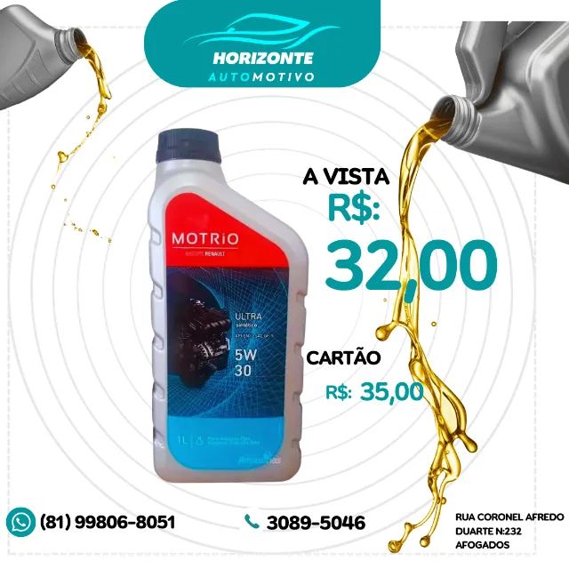 oleo motor 5w30 100% sintético 