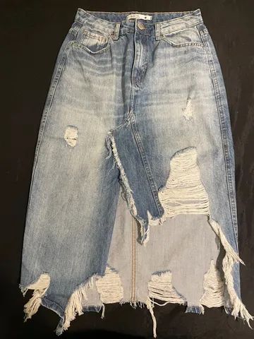 Saia jeans destroyed hot sale renner