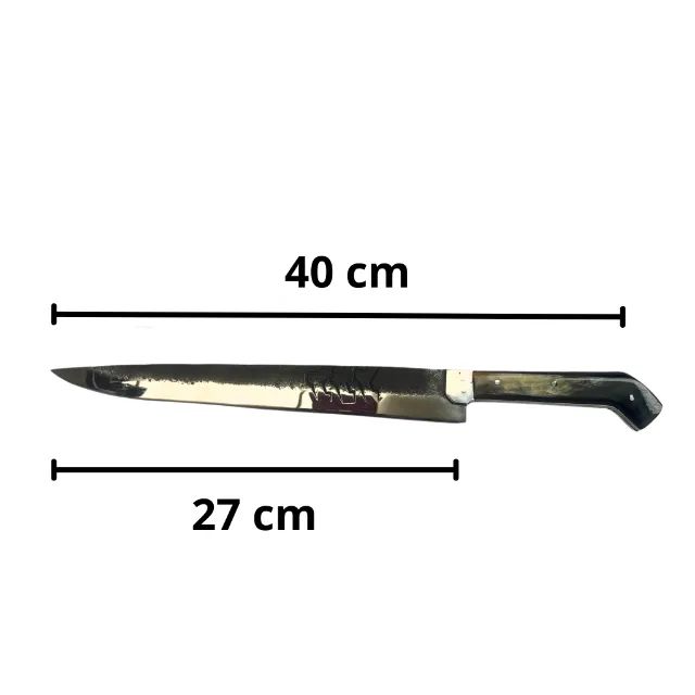 Faca campeira artesanal de disco de arado antigo Metisa P Churrasco