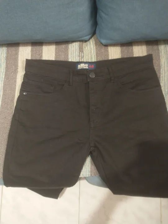 Calça Jeans Masculina Preta Tam.44 - Foto 2