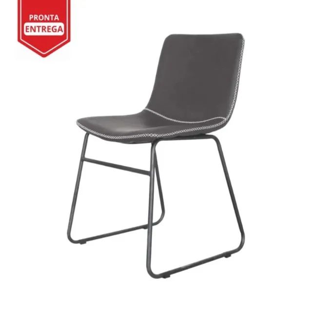 Cadeira Interlocutor Espanha Corino Preta Conforto e Estilo Ergonômica Modelo 37002 - Foto 6