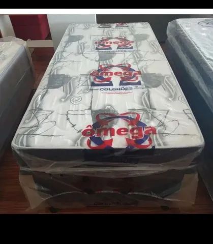 CAMA E COLCHÃO SOLTEIRO ESPUMA SELADA NOVO 