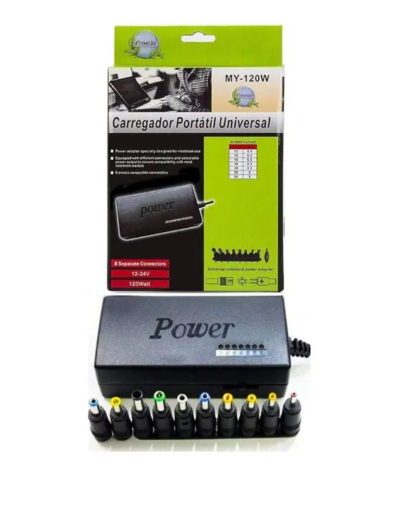 Fonte Notebook Laptop Universal Com Cabo Carregador 120
