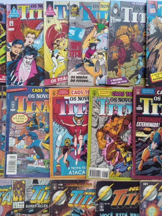 27 HQs dos Novos Titãs formatinho abril jovem DC comics - Foto 3