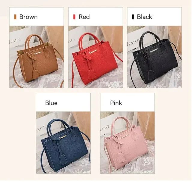 bolsa feminina de ombro portátil ideal para documentos e objetos pessoais cor rosa - Foto 4