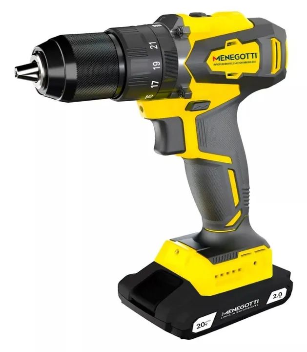 Parafusadeira/furadeira com impacto 20V 2.0Ah - Menegotti
