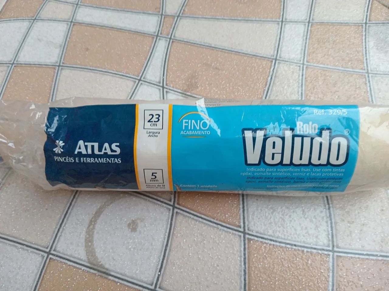 Rolo altas 23 cm veludo  - Foto 3