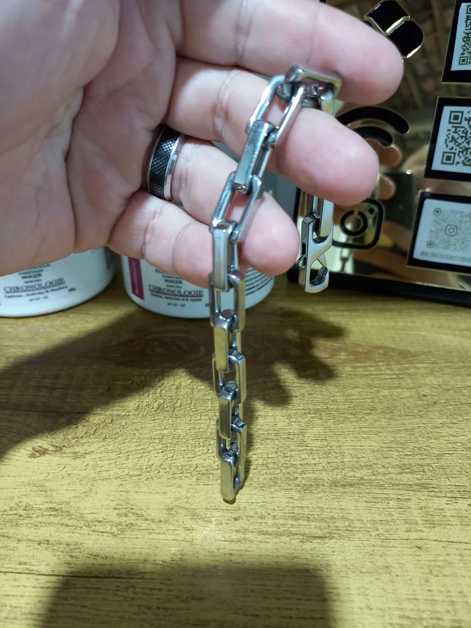 Pulseira de corrente em aço inoxidável - Foto 3