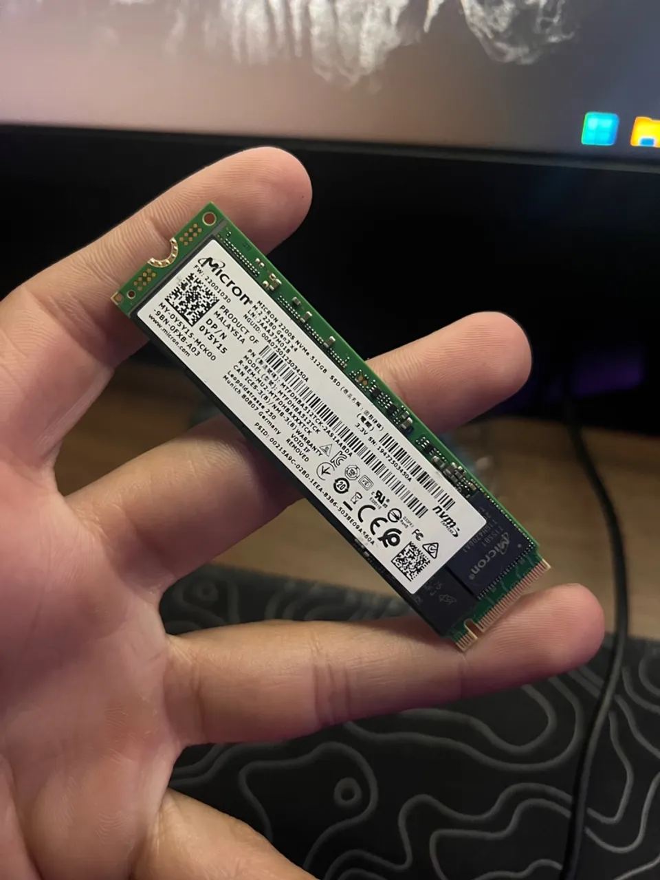 SSD Micron NVMe 512GB