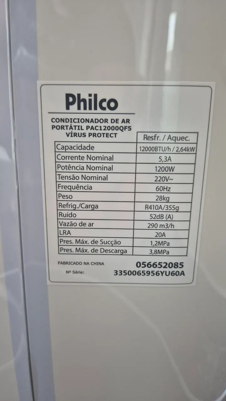 Ar Condicionado Portátil Philco 12000 BTU/h - 5 em 1 - Foto 3