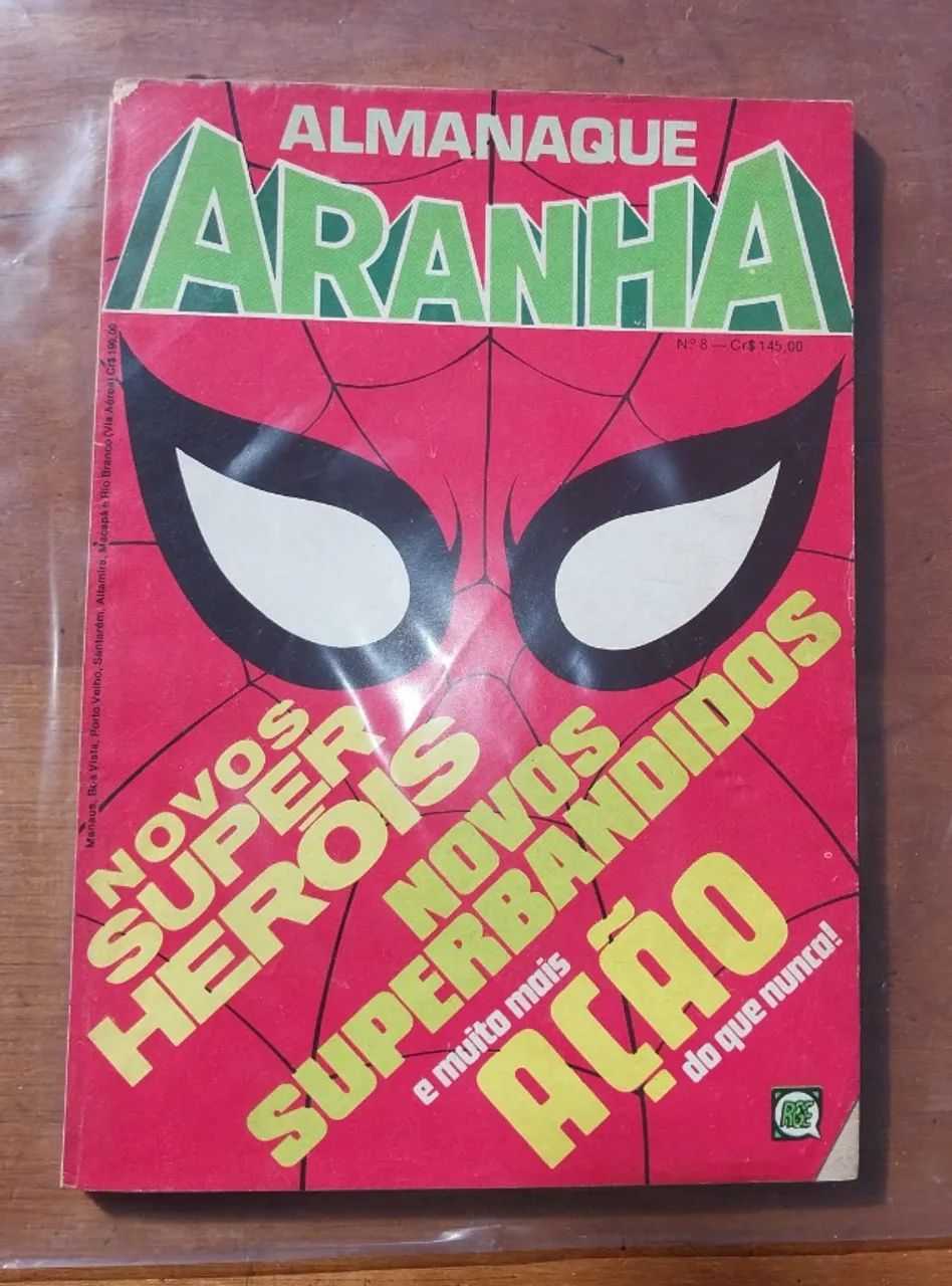 Gibi almanaque homem aranha n°8 raridade impecável colecionavel 