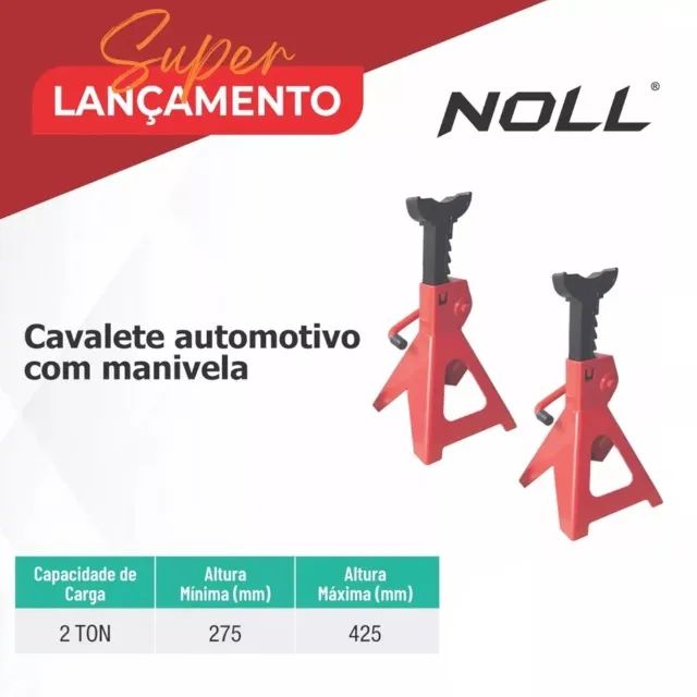 Kit 2 Cavalete Mecânico 2 Toneladas 5700001 Noll - Foto 4