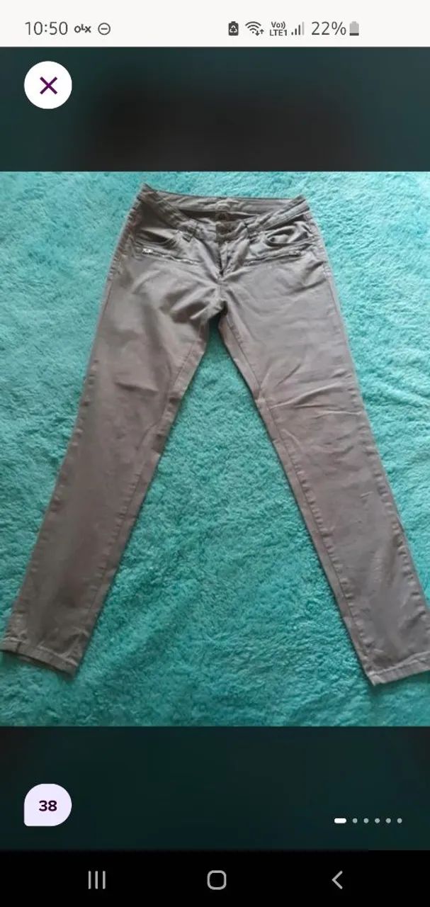 Calça cinza animal print 