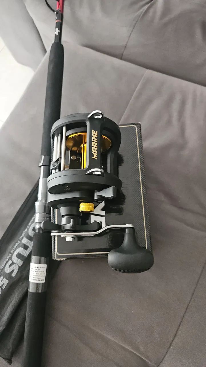 Carretilha Marine Master EX60 + Vara - Foto 2