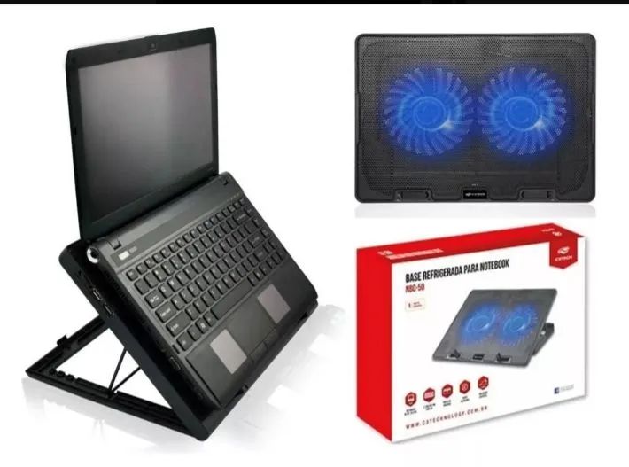 Cooler para Notebook Cotech com 2 Fans novos entrega grátis  - Foto 4