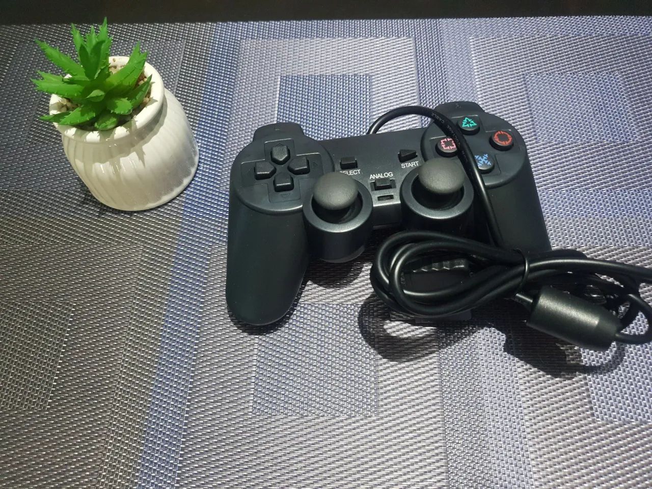 Controle PS2 Analógico com fio - Novo! - Foto 3
