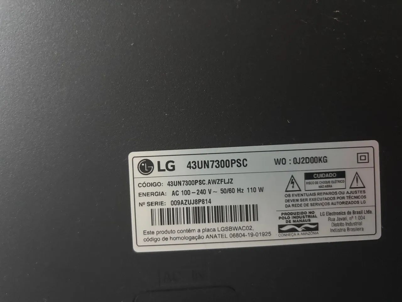 Peças para TV LG 43 UN7300PSC - Placa Principal e Fonte - Foto 6